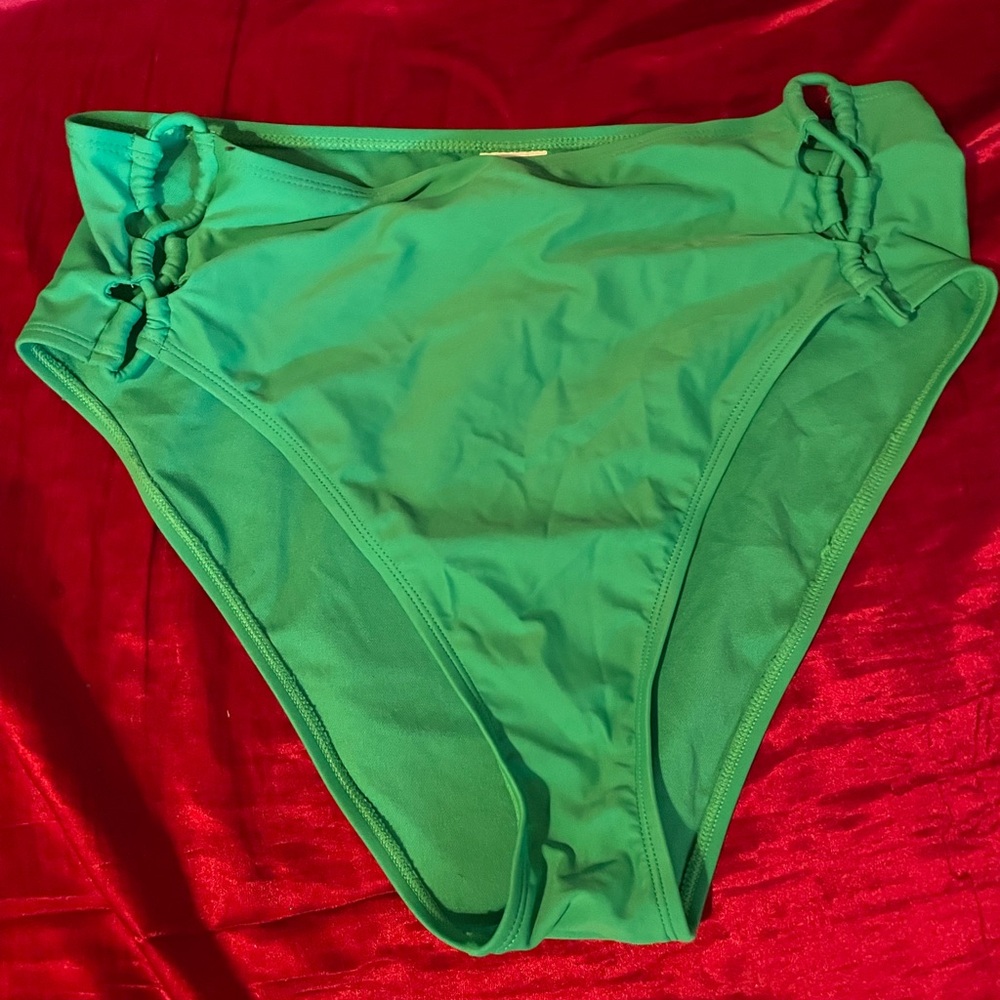Shade and Shore bikini bottom color green Size large 12-14